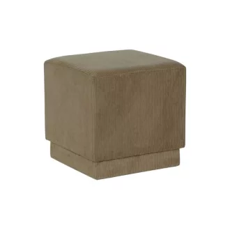 Lábtartó poliészter, mdf 40x40x40 cm barna