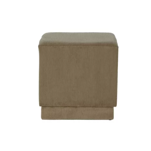Lábtartó poliészter, mdf 40x40x40 cm barna