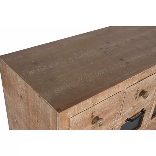 Fiókos szekrény lucfenyő, fém 110x40x92,5 cm natúr