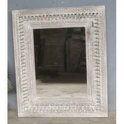 Tükör faragott 100x5x120 cm fehér