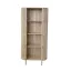 Polc gumifa, rattan 88x36x180 cm natúr