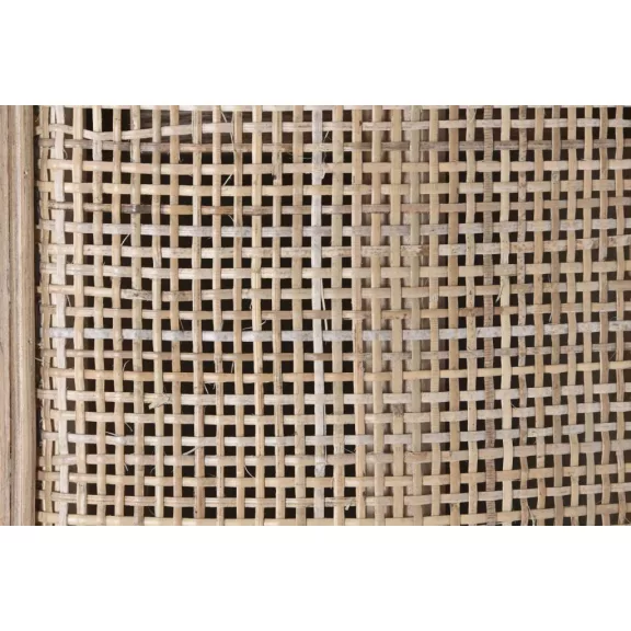 Polc gumifa, rattan 88x36x180 cm natúr