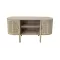 Tv-s szekrény gumifa, rattan 120x43,5x60 cm natúr