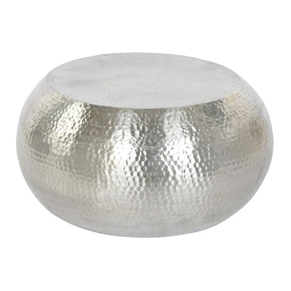 Dohányzó asztal alumínium 60x60x30 cm ezüst