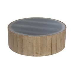 Dohányzó asztal lucfenyő, mdf 90x90x30 cm natúr
