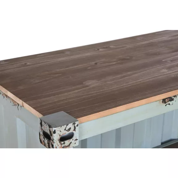 Polc fém, mdf 87x44x168,5 cm kék