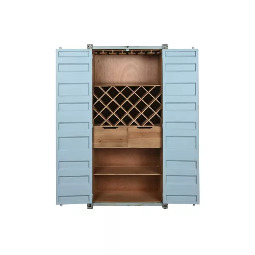 Palacktartó fém, mdf 76,5x39,5x157,5 cm kék
