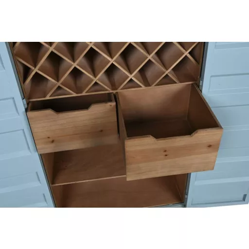 Palacktartó fém, mdf 76,5x39,5x157,5 cm kék