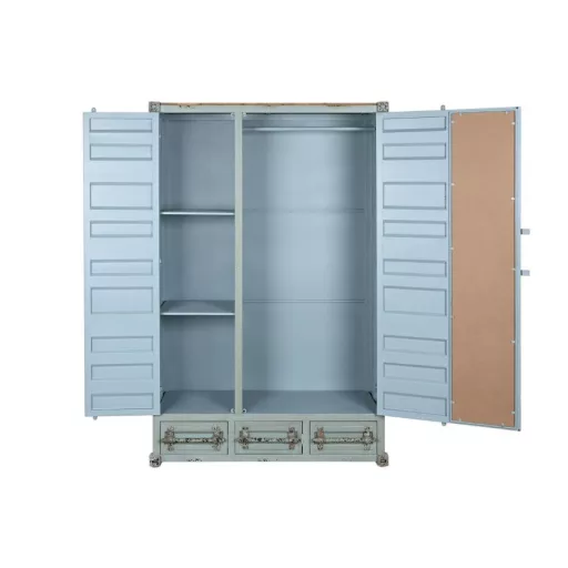 Szekrény fém 112x46x174 cm kék