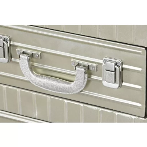 Szekrény fém, mdf 80x39x82 cm ezüst