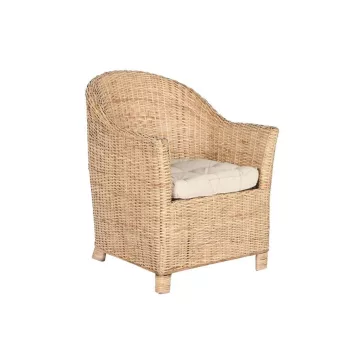 Szék párnával rattan 65x50x80 cm natúr