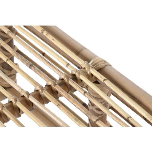 Dohányzó asztal rattan 110x60x45 cm natúr