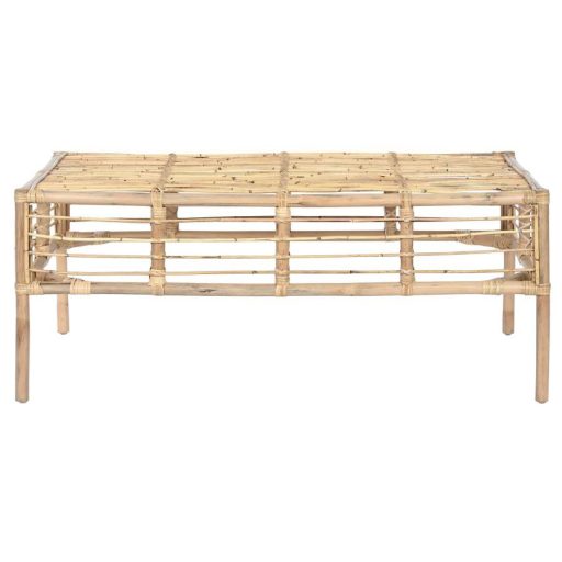 Dohányzó asztal rattan 110x60x45 cm natúr