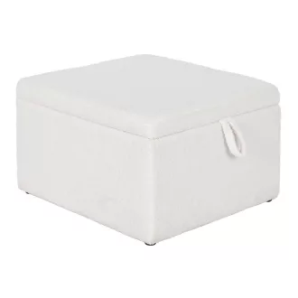 Kispad tárolóval poliészter, mdf 60x60x38 cm fehér