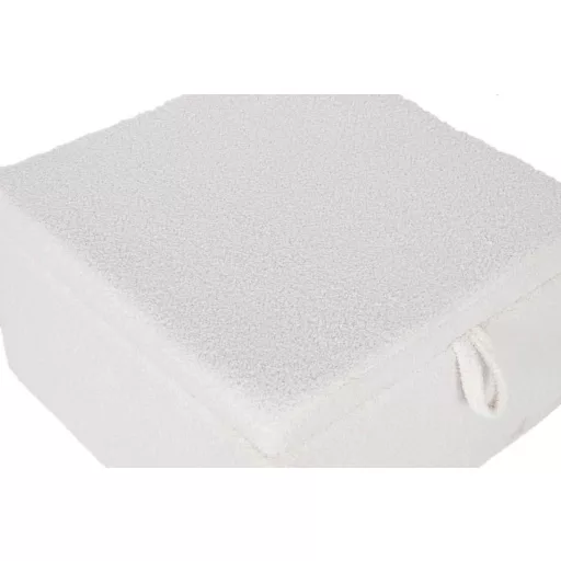 Kispad tárolóval poliészter, mdf 60x60x38 cm fehér