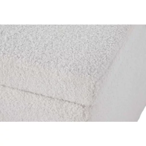 Kispad tárolóval poliészter, mdf 60x60x38 cm fehér