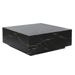 Dohányzó asztal mdf 90x90x35 cm fekete