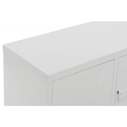 Tv-s szekrény fém 120x40x58 cm fehér