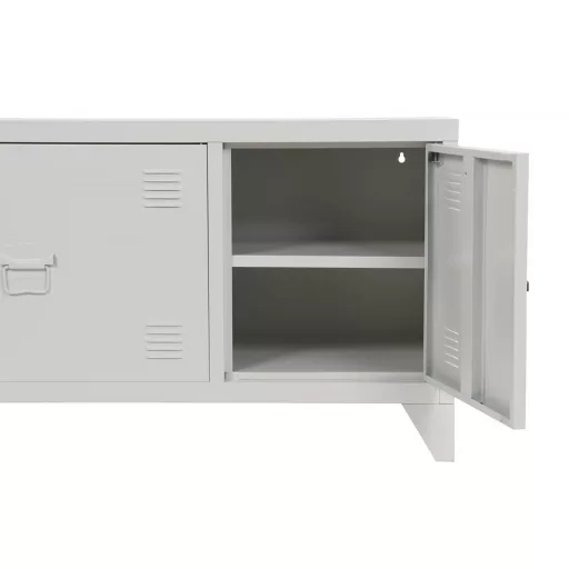 Tv-s szekrény fém 120x40x58 cm fehér