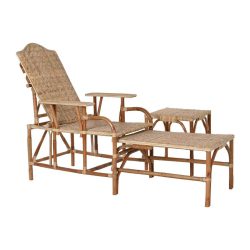 Napozóágy szett rattan 70x75x90 cm natúr s/2