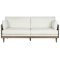 Kanapé rattan, poliészter 208x86x88 cm natúr, fehér
