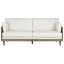 Kanapé rattan, poliészter 208x86x88 cm natúr, fehér