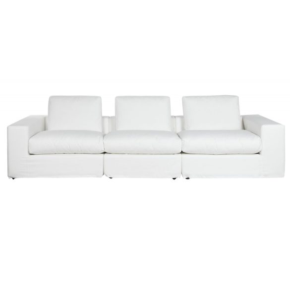 Sofa poliester pluma 286x95,5x57 blanco