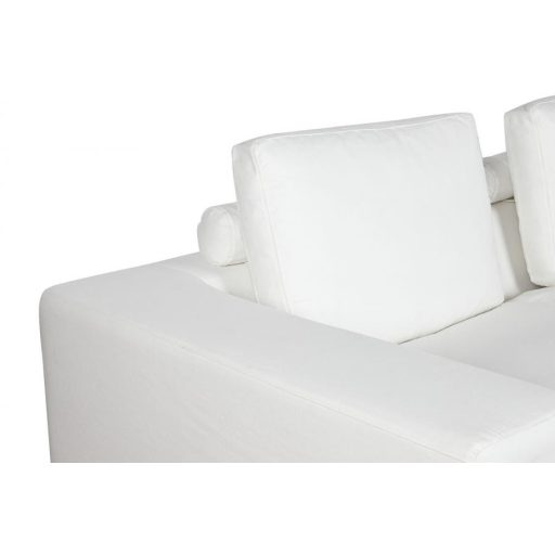 Kanapé poliészter, toll 286x95,5x57 cm fehér