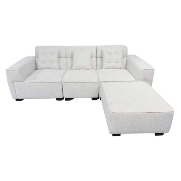 Sofa poliester 231x170x82 modular gris