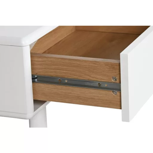Dohányzóasztal mdf, poliuretán 120x60x40 cm fehér, natúr