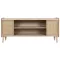 Tv-s szekrény császárfa, rattan 120x35x54 cm natúr