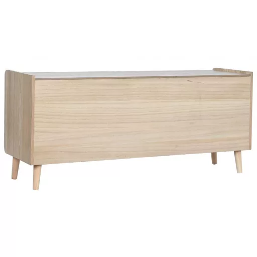 Tv-s szekrény császárfa, rattan 120x35x54 cm natúr