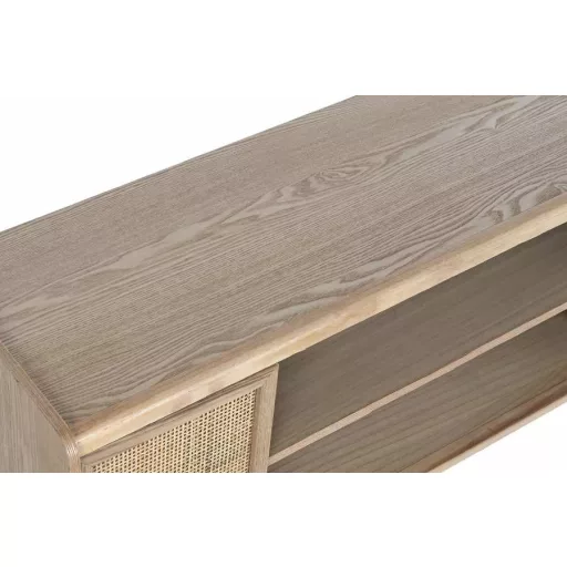 Tv-s szekrény császárfa, rattan 120x35x54 cm natúr