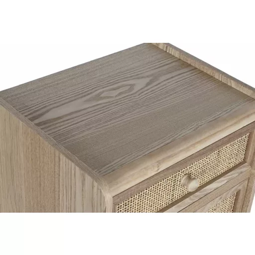 Komód császárfa, rattan 40x30x104 cm natúr