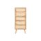 Fiókos szekrény gumifa, rattan, fém 40x30x93 cm natúr