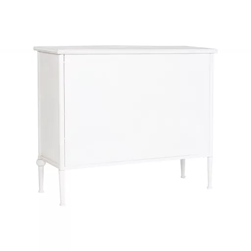 Tálalószekrény fém 101x42x85 cm fehér, réz