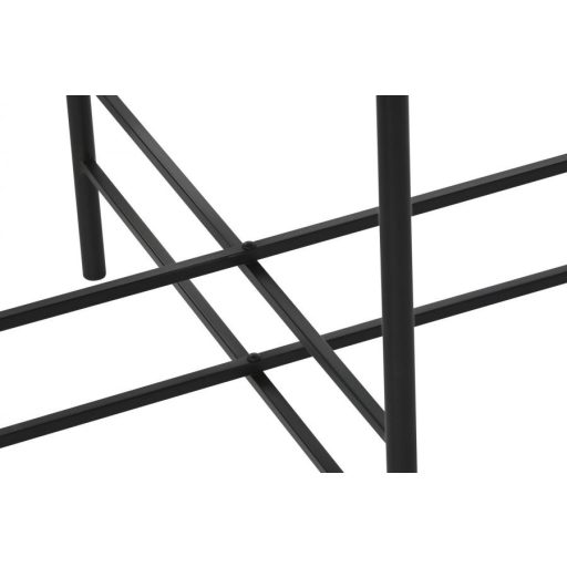 Dohányzóasztal lucfenyő, üveg 61x50x53 cm fekete, barna