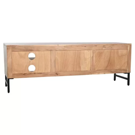Tv-s szekrény akácfa, fém 145x40x52 cm barna, fekete