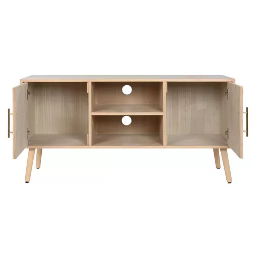 Tv-s szekrény császárfa, mdf 120x40x60 cm natúr