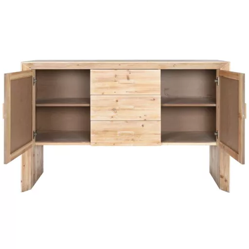 Tálalószekrény fiókkal lucfenyő, mdf 150x40x100 cm natúr