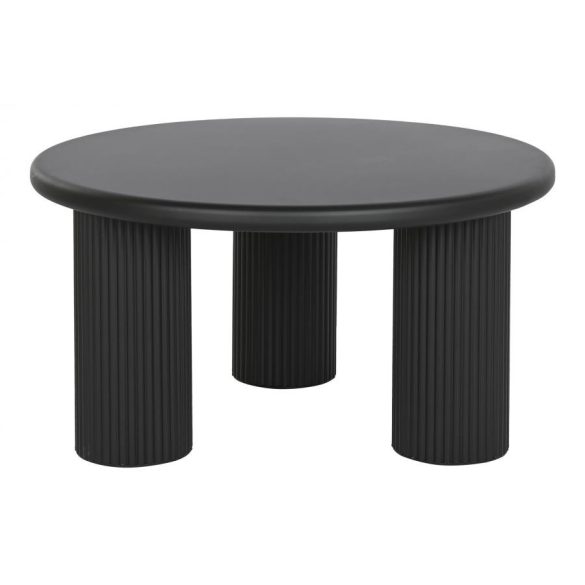 Kisasztal kerek fém 75x75x40 cm fekete