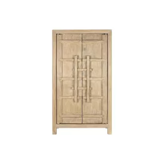 Szekrény tömör szilfa 115x48x210 cm natúr