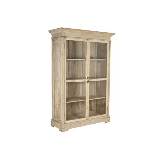 Vitrin újrahasznosított fa 140x55x209 cm natúr