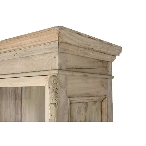 Vitrin újrahasznosított fa 140x55x209 cm natúr