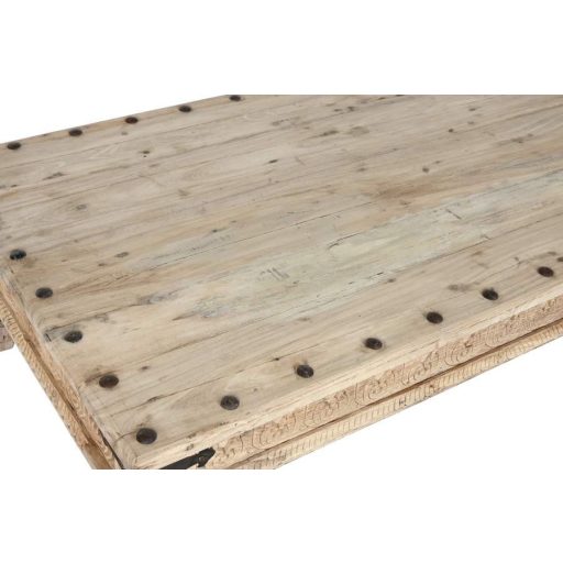 Dohányzóasztal tömörfa 150x90x45 cm natúr