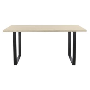 Étkezőasztal mdf, fém 160x90x75 barna, fekete