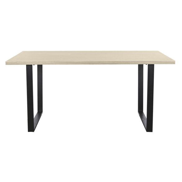 Étkezőasztal mdf, fém 160x90x75 barna, fekete