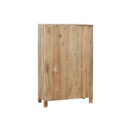 Fiókos szekrény lucfenyő, mdf 63x27x101 cm natúr, piros