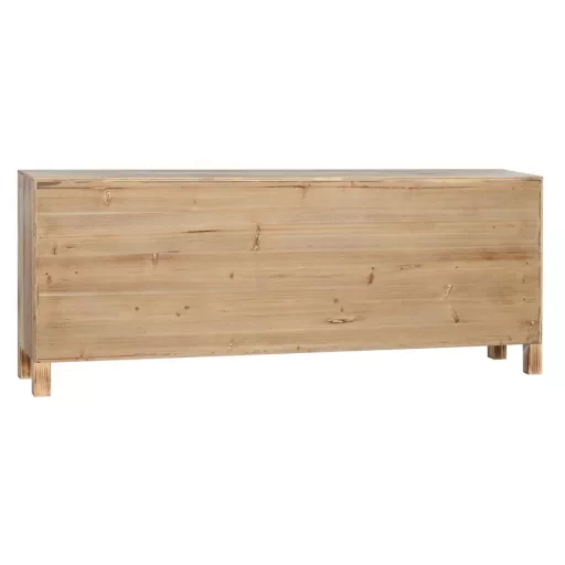 Tv-s szekrény lucfenyő, mdf 130x24x51 cm natúr, fekete