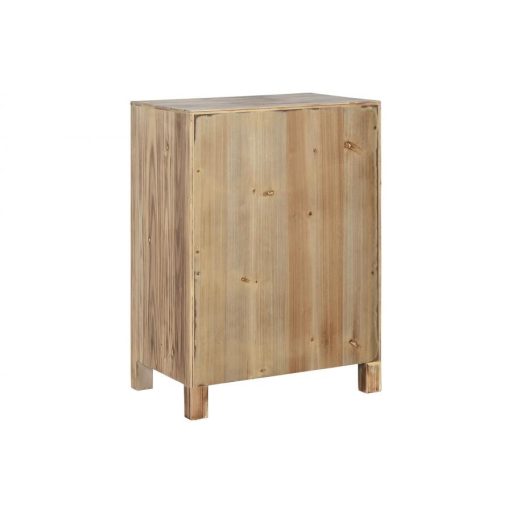 Éjjeliszekrény lucfenyő, mdf 45x34x66 cm natúr, piros